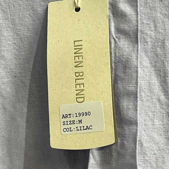 Bella Ambra Dress Womens M Purple Lilac Linen Blend Tiered Midi Beachy Cottage - Picture 4 of 10